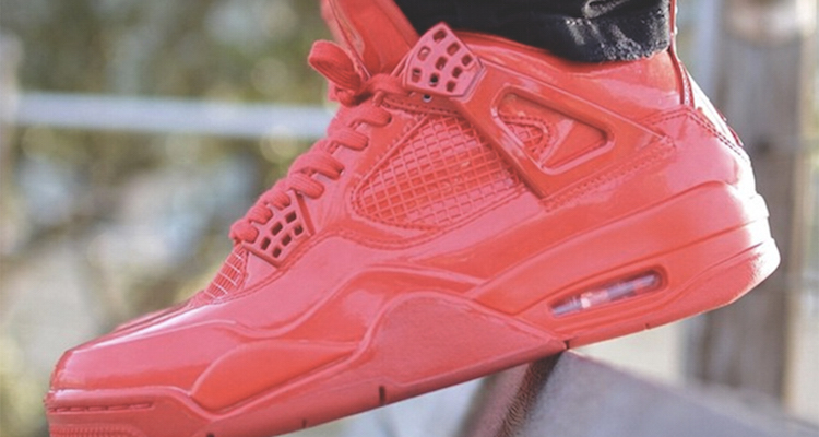 Air Jordan 11Lab4 Red Patent On-Foot Preview