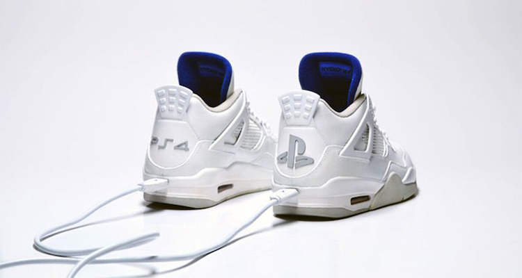 Air Jordan 4 White PS4 Customs by FreakerSNEAKS