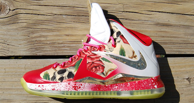 Nike LeBron 10 Before HeRose Customs by GourmetKickz