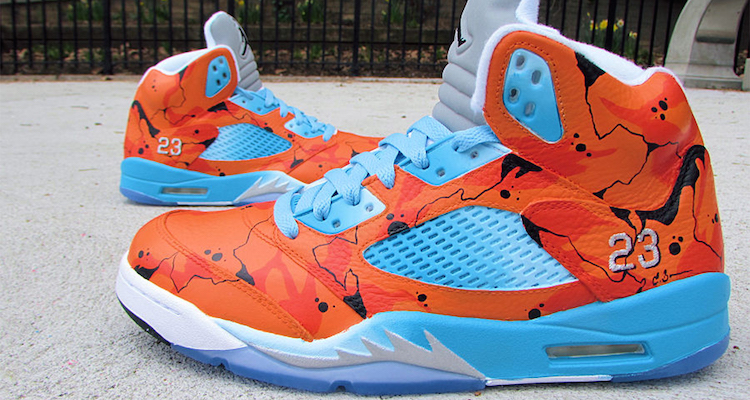 Air Jordan 5 Lava On Ice Custom by Ecentrik Artistry