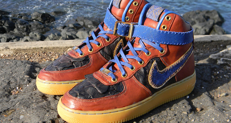 Nike Air Force 1 Hi Oiled Kangaroo Custom by Chase Shiel