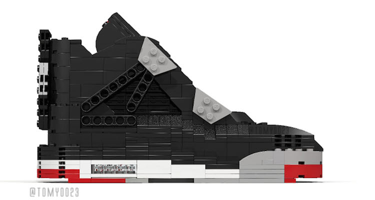 Tom Yoo Reimagines the Air Jordan 4 Bred With LEGOS