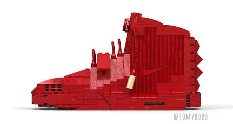 Tom Yoo LEGO Nike Air Yeezy 2 "Red October"