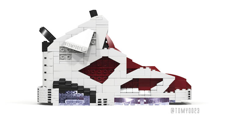 Tom Yoo Gives the Air Jordan 6 Carmine a LEGO Makeover