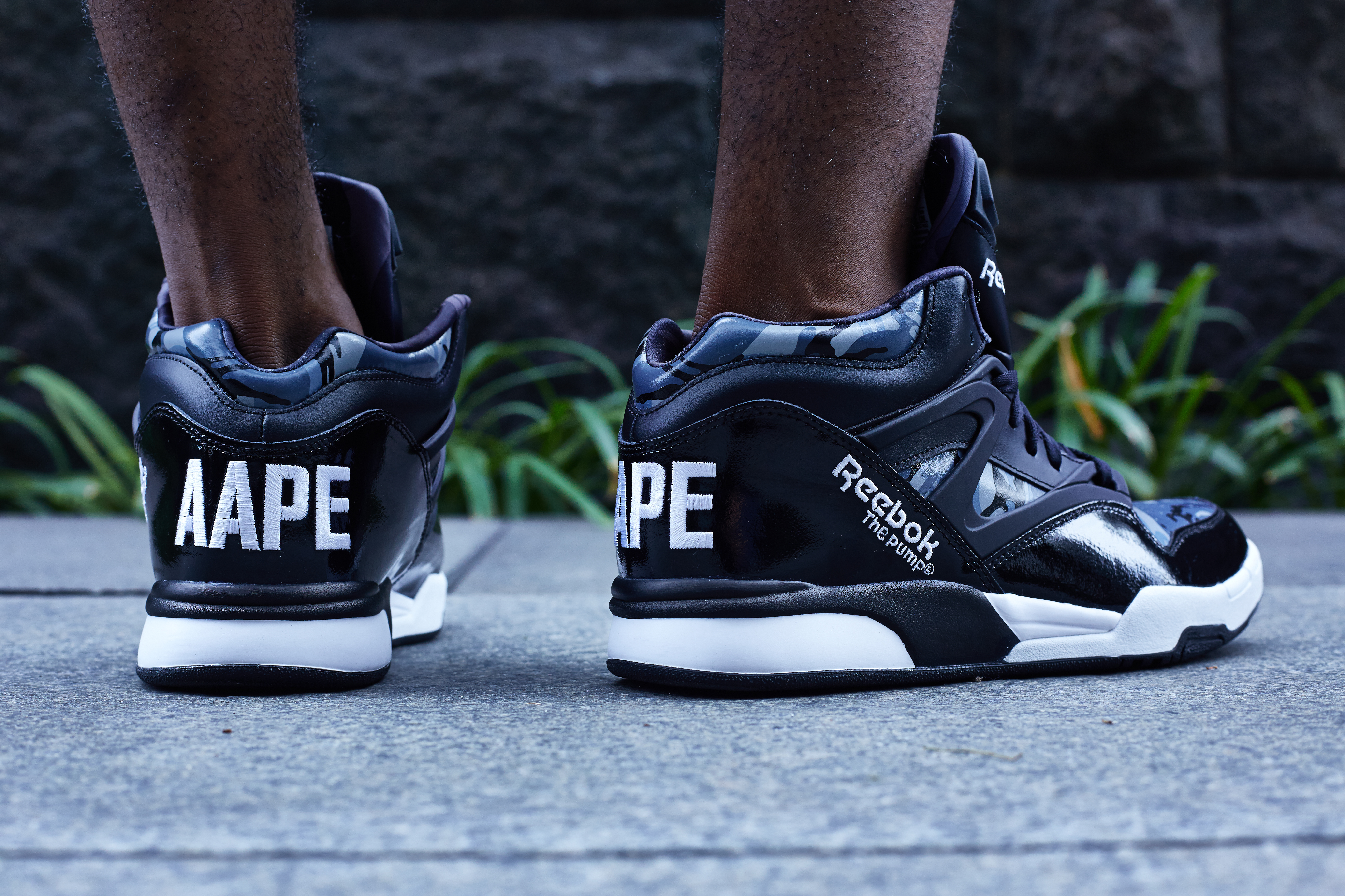 AAPE by A Bathing Ape x Reebok Pump Omni Lite On-Foot Look