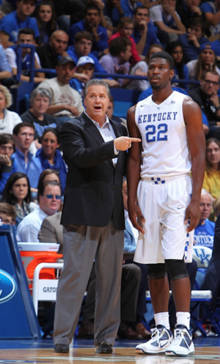 Kentucky's Alex Poythress in the "Midnight Navy" Nike Air Max LeBron 7