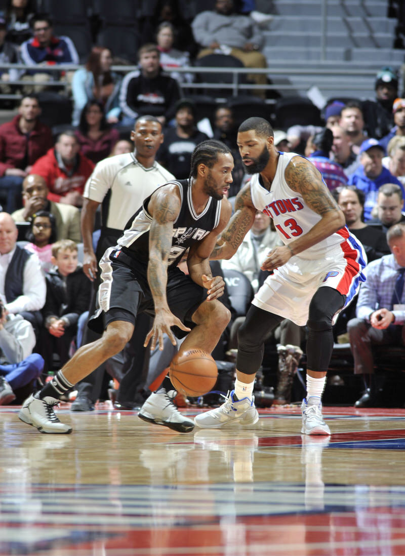 Kawhi Leonard and Marcus Morris wearing an Air Jordan XX9 PE and a Nike LeBron 13 iD, respectively