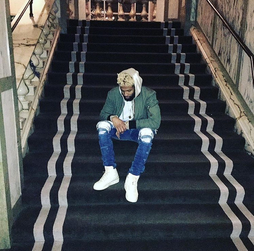 New York Giants' Odell Beckham Jr. in the Just Don x Air Jordan 2