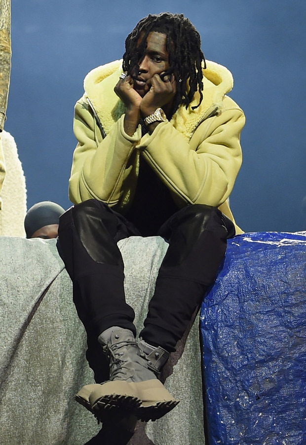 Young Thug in the adidas Yeezy Boost 1050