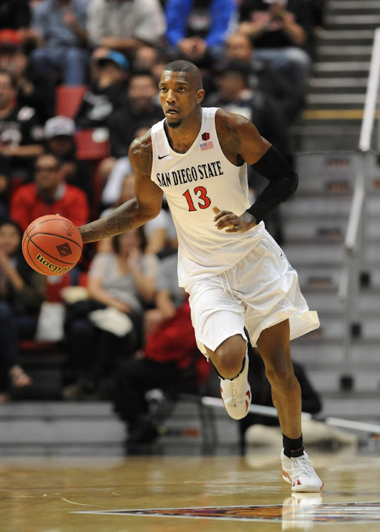 San Diego State's Winson Shepard in the Air Jordan 14 "Cherry"