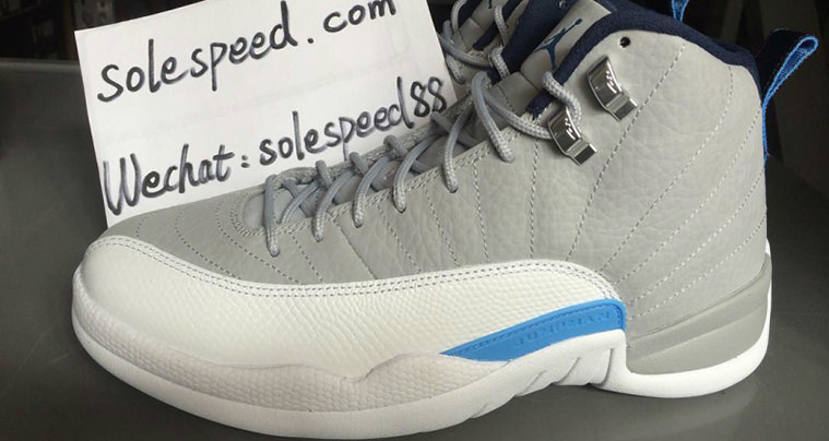 Air Jordan 12 Grey University Blue