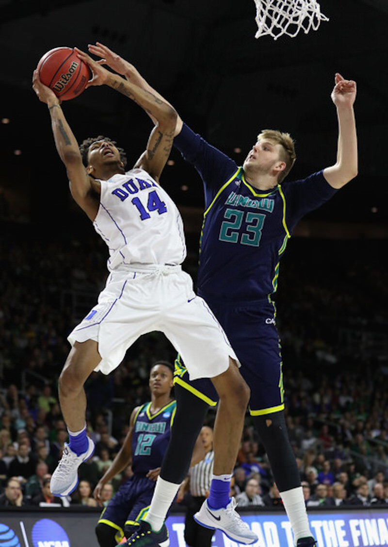 Duke's Brandon Ingram in a Duke PE of the Nike KD 8