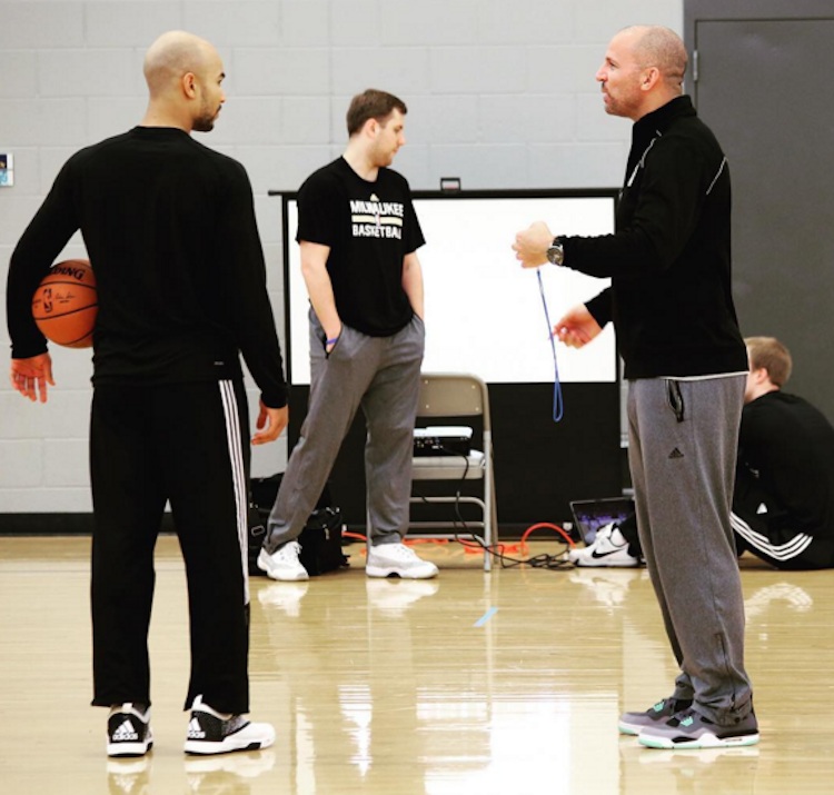 Milwaukee Bucks Head Coach Jason Kidd in the Air Jordan 4 "Green Glow"