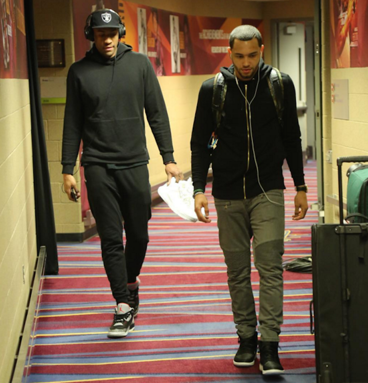 Milwaukee Bucks' Jabari Parker in the Air Jordan 3 "Black/Cement"