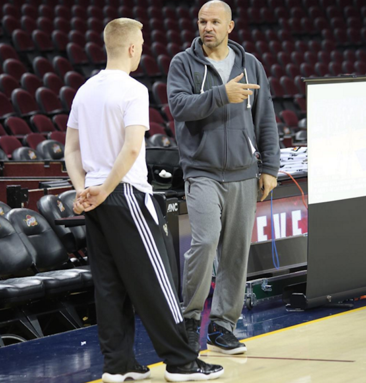 Milwaukee Bucks Head Coach Jason Kidd in the Air Jordan 2 "Radio Raheem"