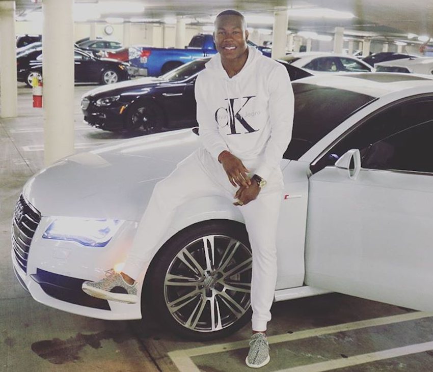 Washington Redskins' Duke Ihenacho in the adidas Yeezy Boost 350 "Turtle Dove"