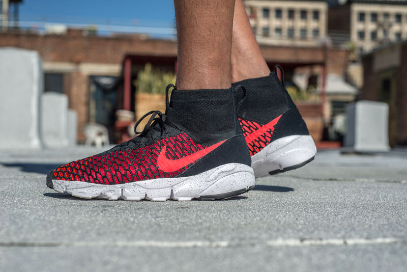 Nike Air Footscape Magista Flyknit "Bright Crimson" On-Foot Look