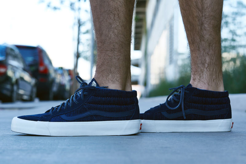 Vans Sk8-Mid LX "Navy Tweed" On-Foot Look