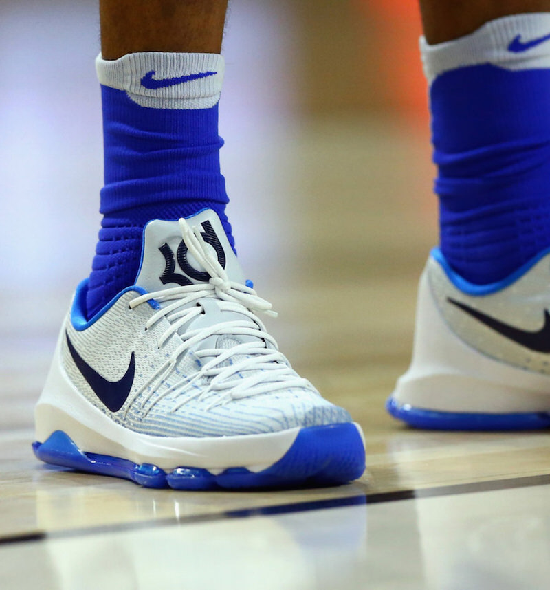 Duke's Brandon Ingram in a Duke PE of the Nike KD 8