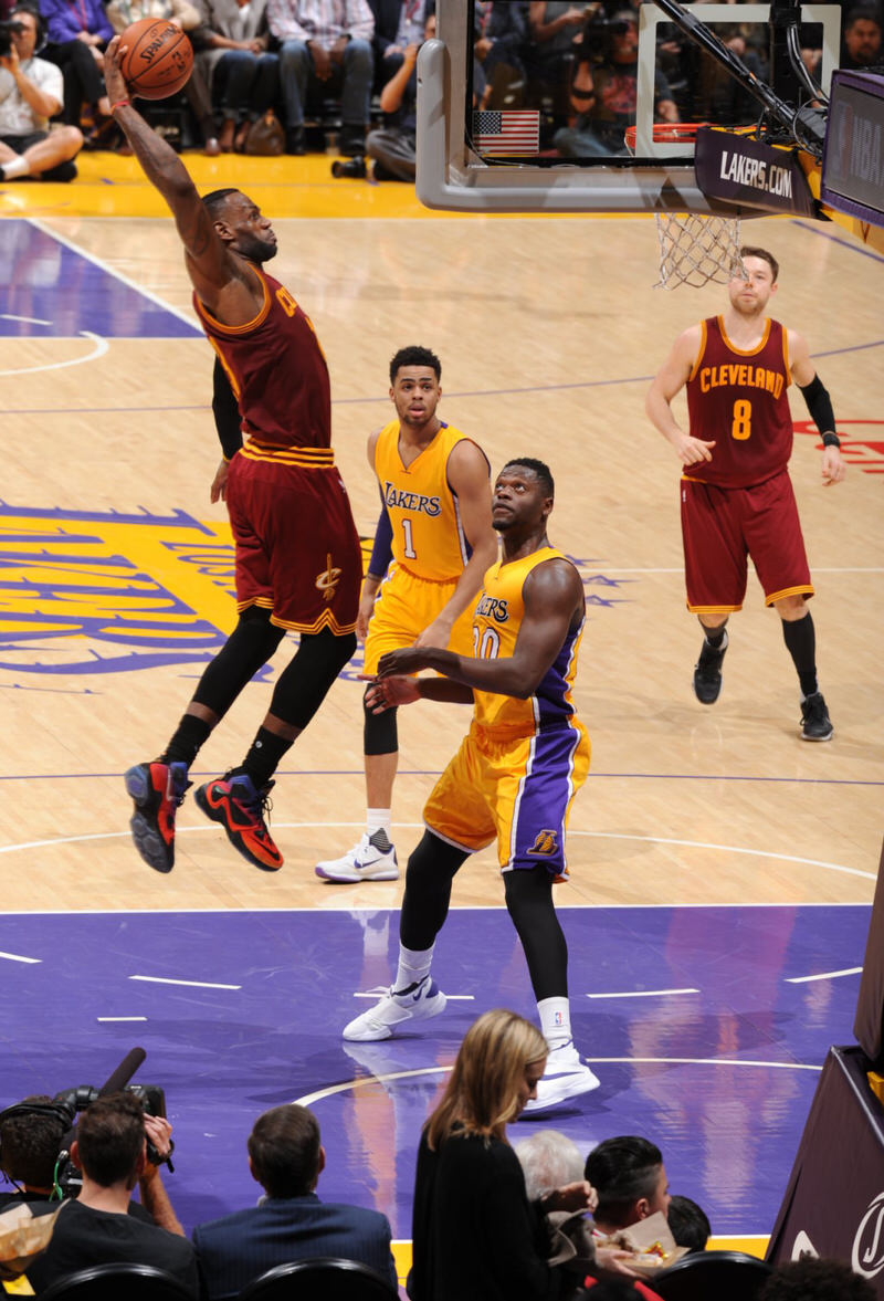 LeBron James wearing the Nike LeBron 13 "Doernbecher" 