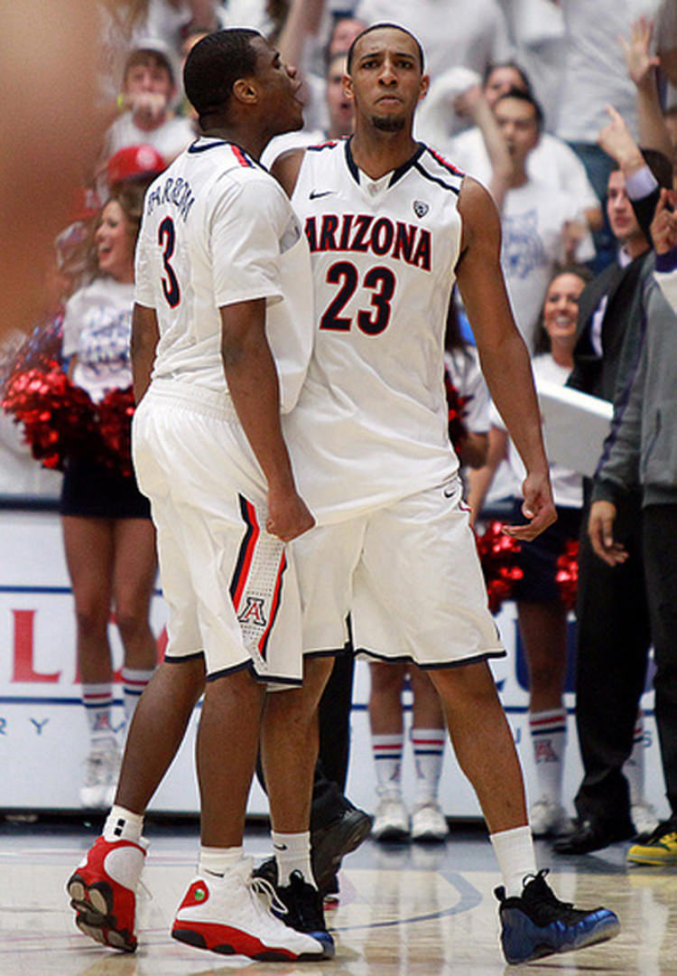 Derrick Williams in the Nike Air Foamposite One