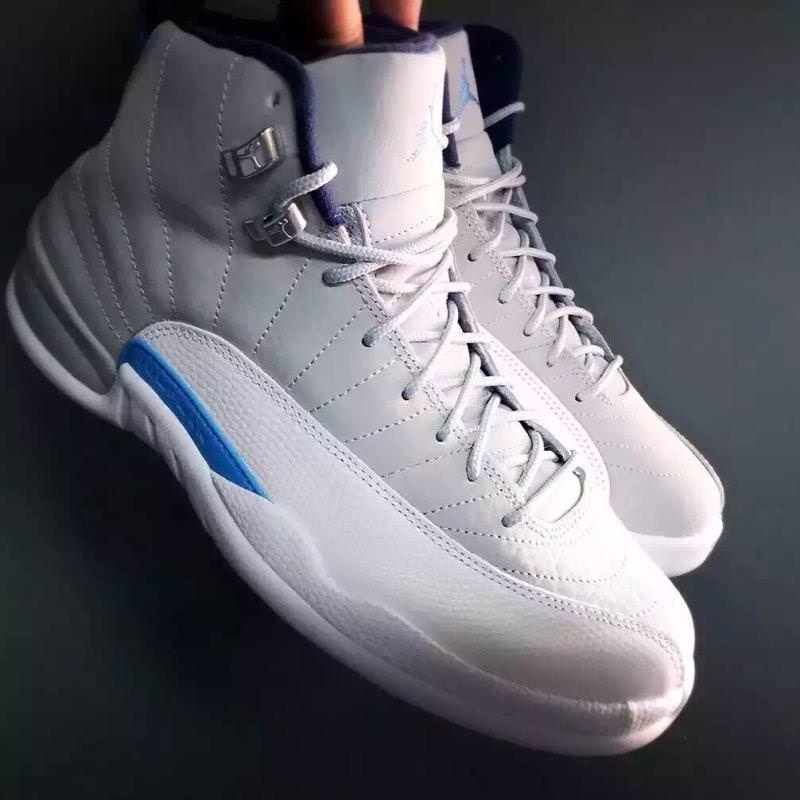 Air Jordan 12 Grey University Blue