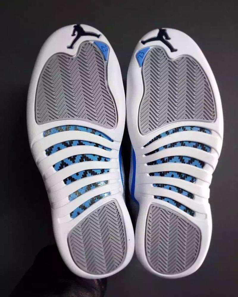 Air Jordan 12 Grey University Blue