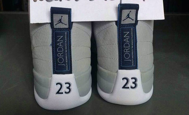 Air Jordan 12 Grey University Blue 