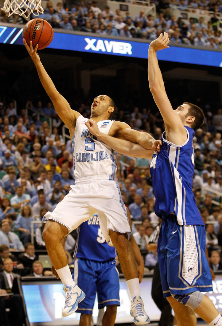 Kendall Marshall in the Air Jordan 2012 UNC PE