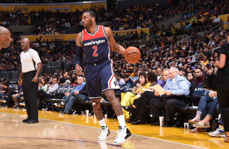 John Wall wearing the Air Jordan 17+ "Copper"