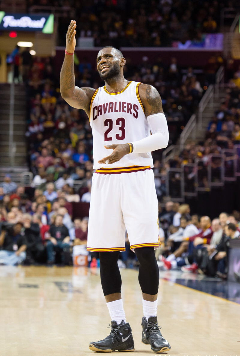 LeBron James in a Nike LeBron 13 PE