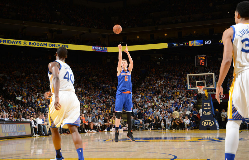 Kristaps Porzingis in a Nike Kobe X Elite PE