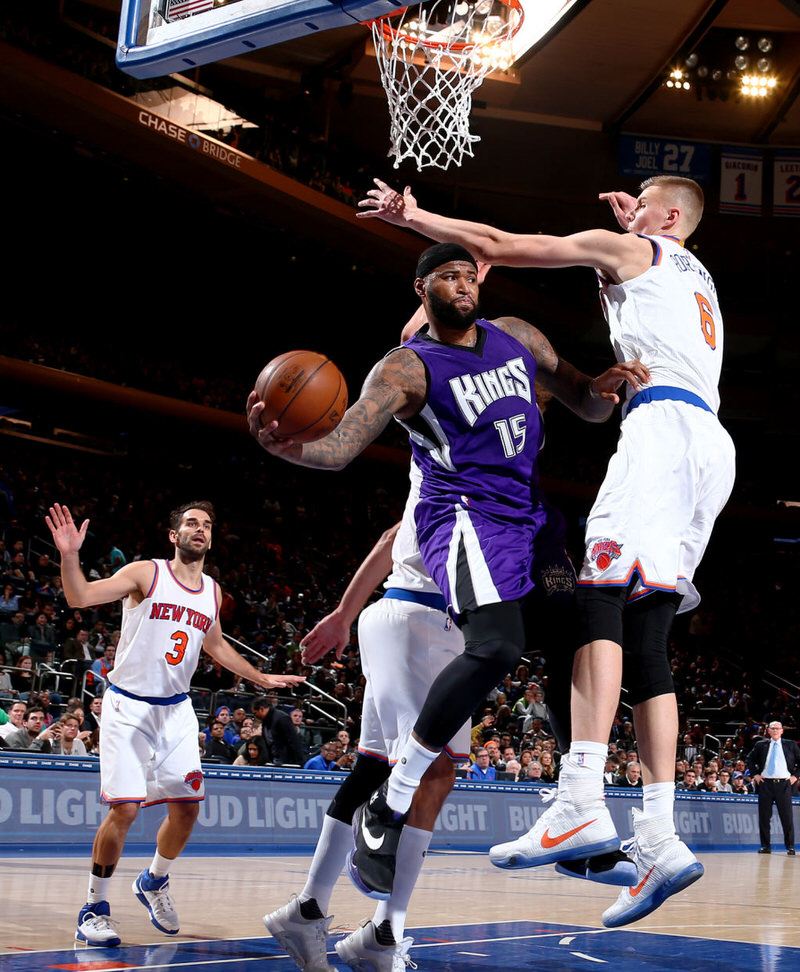 Kristaps Porzingis in a Nike Kobe X Elite PE