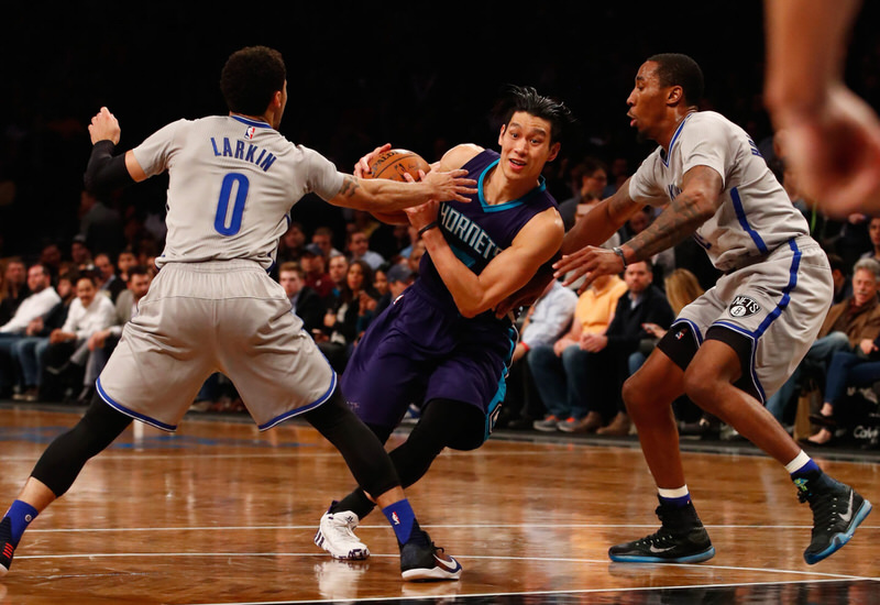 Left to Right: Shane Larkin in the Nike Kobe 11 "Black History Month," Jeremy Lin in an adidas CrazyQuick 3 Low PE and Rondae Hollis-Jefferson in the Nike Kobe X Elite