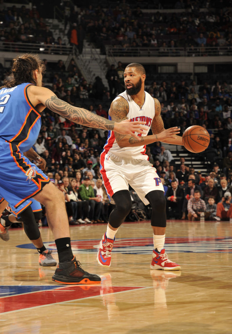 Marcus Morris in a Nike LeBron 13 PE