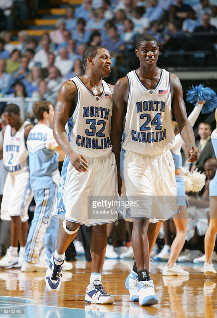 Rashad McCants in the Nike Zoom LeBron II White/Midnight Navy