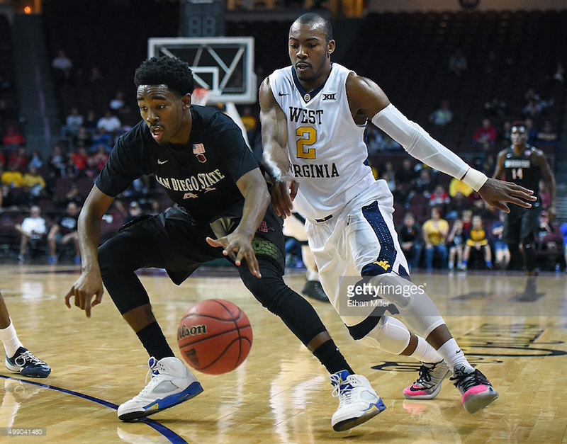 during the championship game of the 2015 Continental Tire Las Vegas Invitational basketball tournament at the Orleans Arena on November 27, 2015 in Las Vegas, Nevada. West Virginia won 72-50.