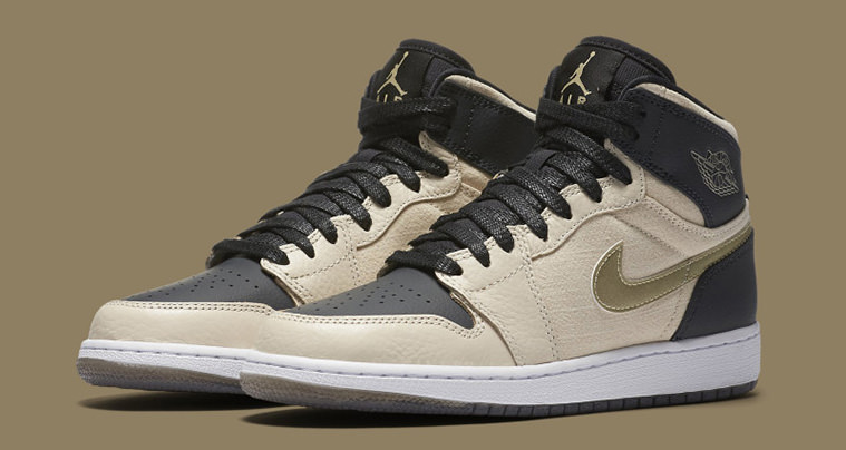 Air Jordan 1 High Pearl White Metallic Gold