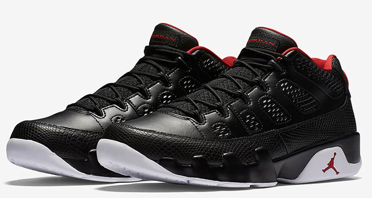 Air Jordan 9 Low Black University Red