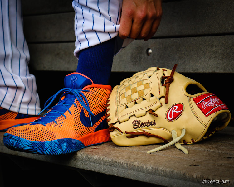 New York's Jerry Blevins in a Mets iD of the Nike Kyrie 1