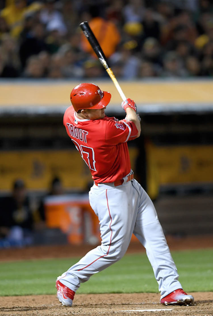 Los Angeles' Mike Trout in a Angels PE of the Nike Lunar Trout 2