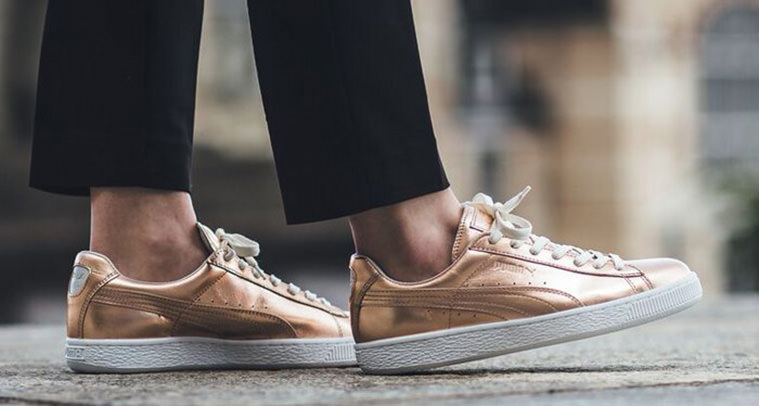 PUMA Bakset Creeper Metallic Gold