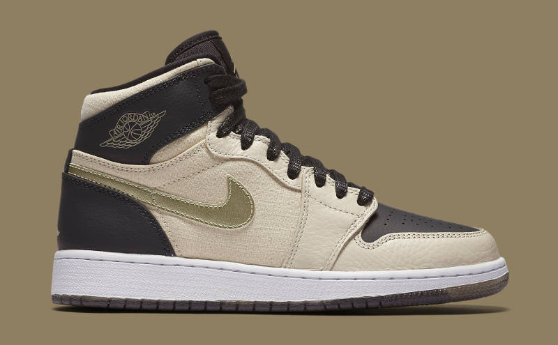 Air Jordan 1 High Pearl White Metallic Gold