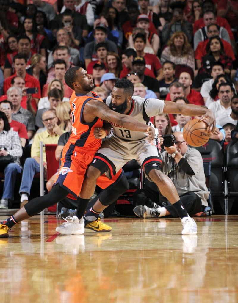 Dion Waiters and James Harden in the Nike Kobe 11 "Bruce Lee" and the adidas Crazy Light Boost 2.5, respectively