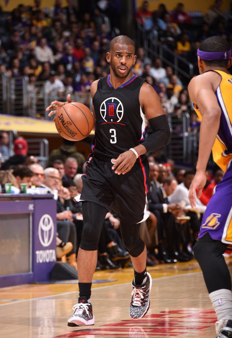 Chris Paul wearing a Jordan CP3.IX iD