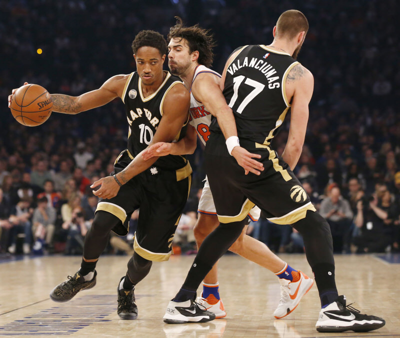 DeMar DeRozan in the Nike Kobe 11 Elite "Mamba Day" iD