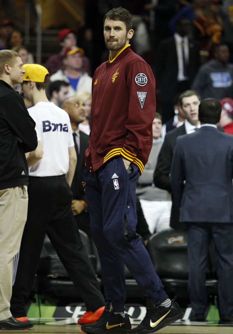 Kevin Love in the Nike Kobe 11 "Fade to Black"