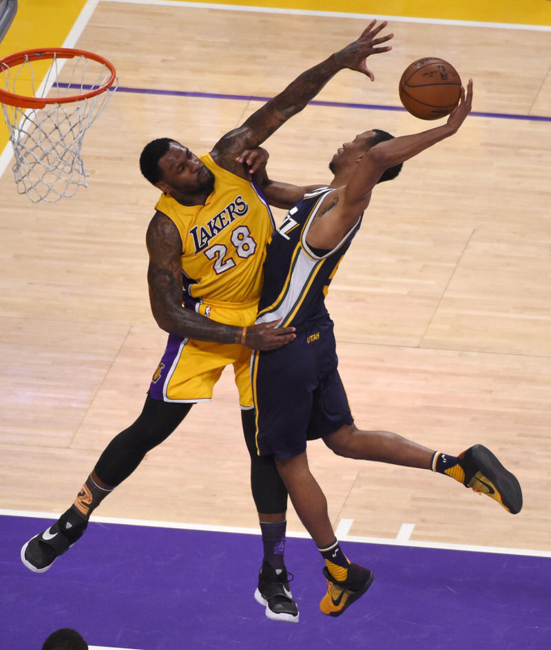 Rodney Hood wearing the Nike Kobe 11 "Fade to Black"