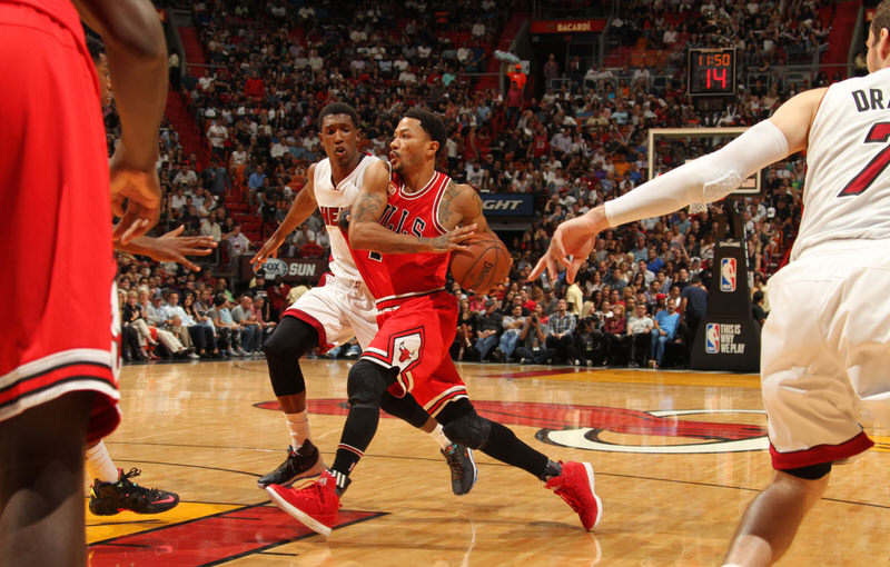 Derrick Rose wearing the adidas D Rose 6