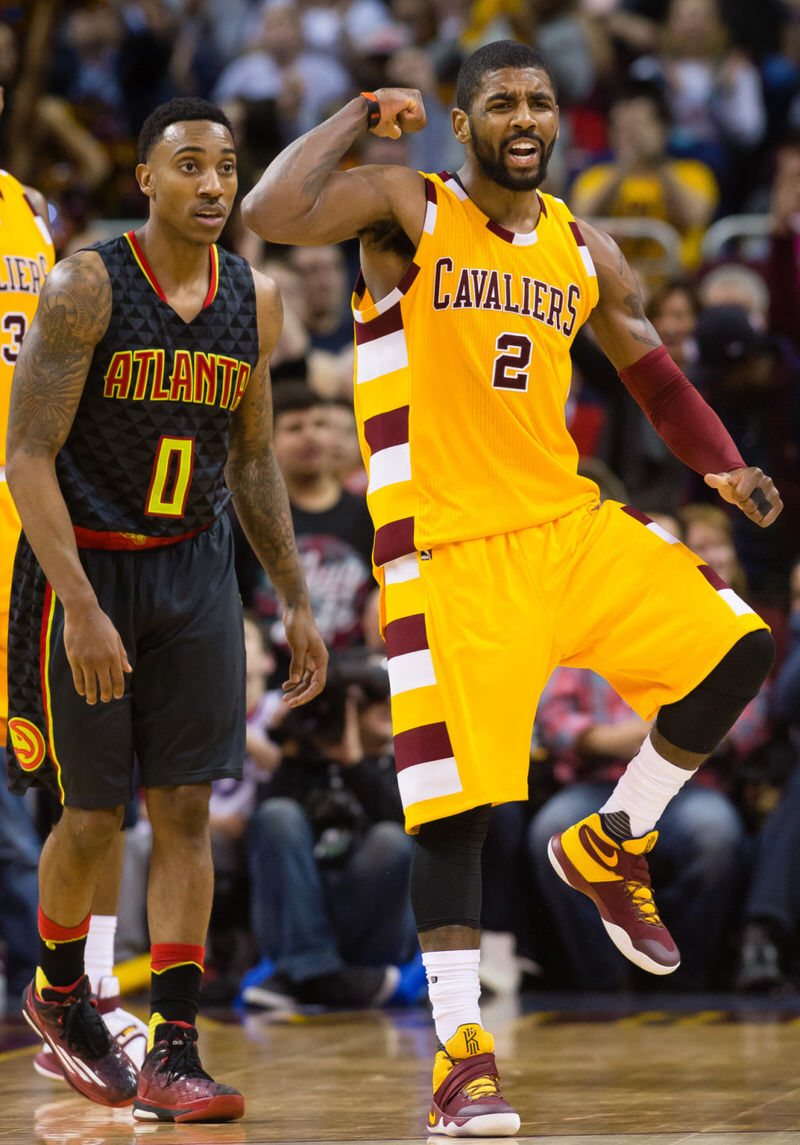 Jeff Teague and Kyrie Irving in the adidas Crazy Light Boost and a Nike Kyrie 2 PE, respectively